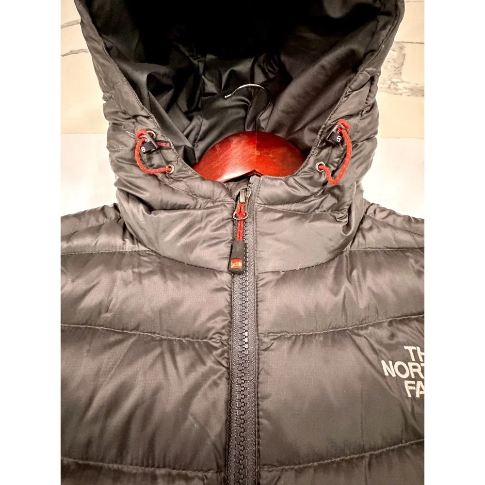 The North Face Summit Series Mens Black Goose Down Puffer Hooded Jacket Large